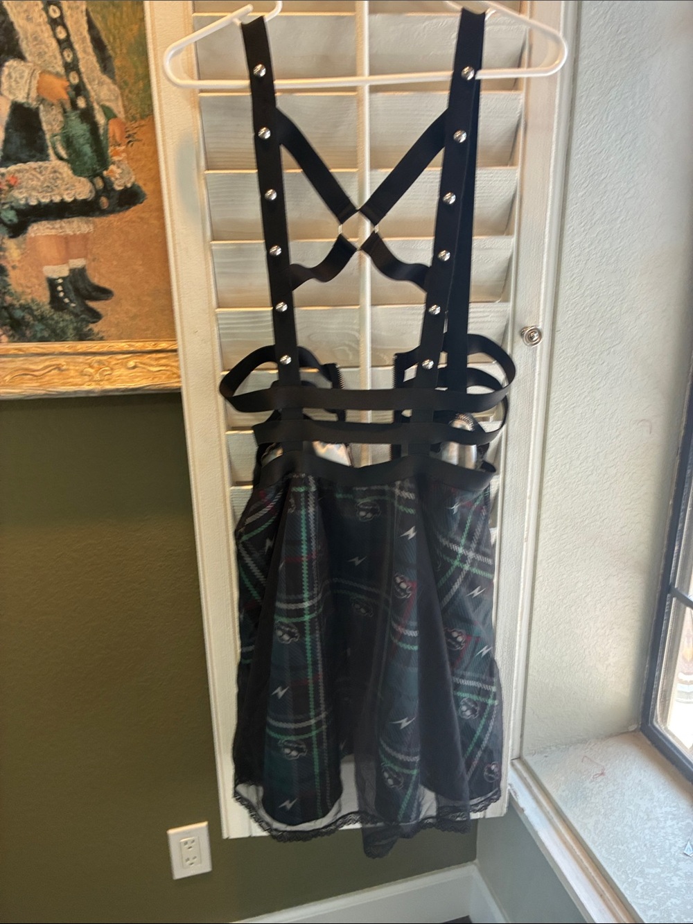 Mattel Black Top with Dark Green Plaid Skater Skirt - Picture 15 of 16